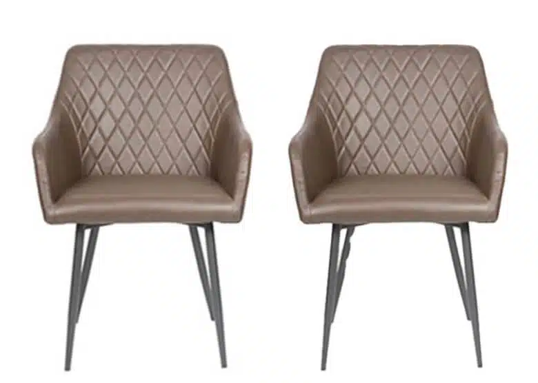 זוג כסאות מעוצבים לפינת אוכל דגם NAPOLI מבית Brand Direct
