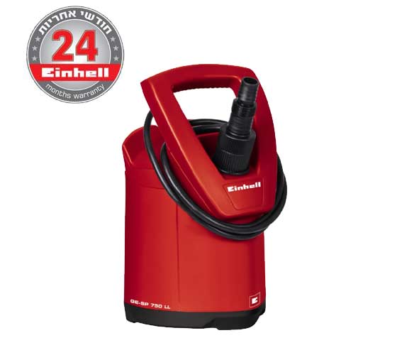 משאבת מים נקיים טבולה גובה אפס 750W כולל מצוף פנימי תוצרת EINHELL