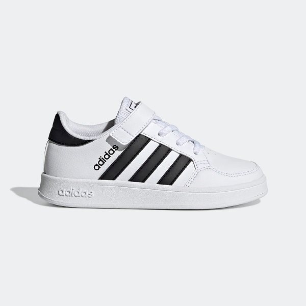 נעלי אופנה לילדים בצבע לבן/שחור דגם BREAKNET SHOES מבית ADIDAS