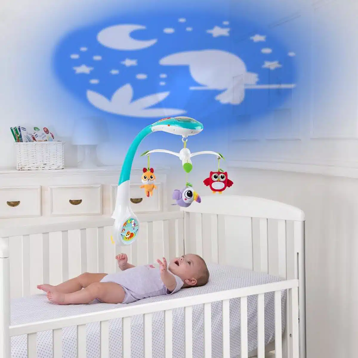 מובייל מוזיקלי היער הקסום עם מקרן - New Magic Forest Mobile Projection מבית Chicco
