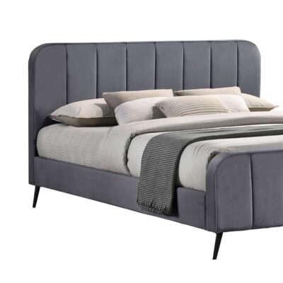 מיטה זוגית מרופדת בד קטיפתי דגם גוליאן מבית Home Decor