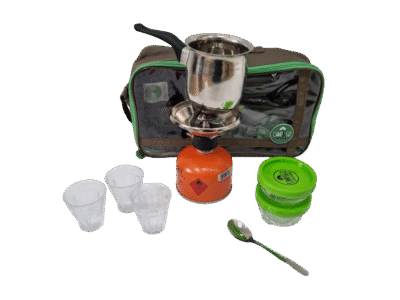 ערכת קפה מלאה בתיק נסיעה כולל בלון גז דגם COFFEE KIT מבית Camp And Go