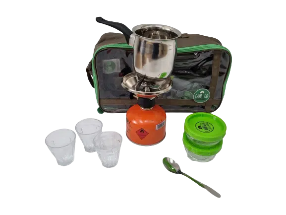 ערכת קפה מלאה בתיק נסיעה כולל בלון גז דגם COFFEE KIT מבית Camp And Go