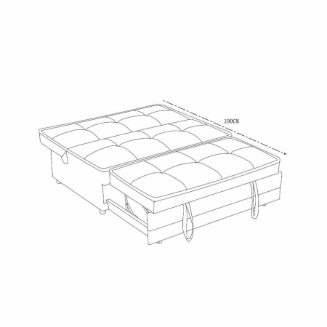 ספה דו מושבית נפתחת למיטה זוגית דגם SATORO מבית Bradex