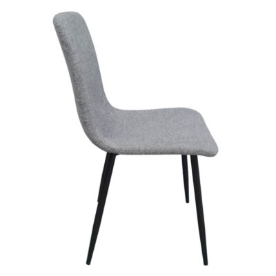 סט 4 כסאות אוכל מרופדים בד רחיץ דגם סהר מבית HOME DECOR