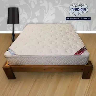 מיטה זוגית מעץ מלא כולל מזרן דגם יפנית מבית OLYMPIA
