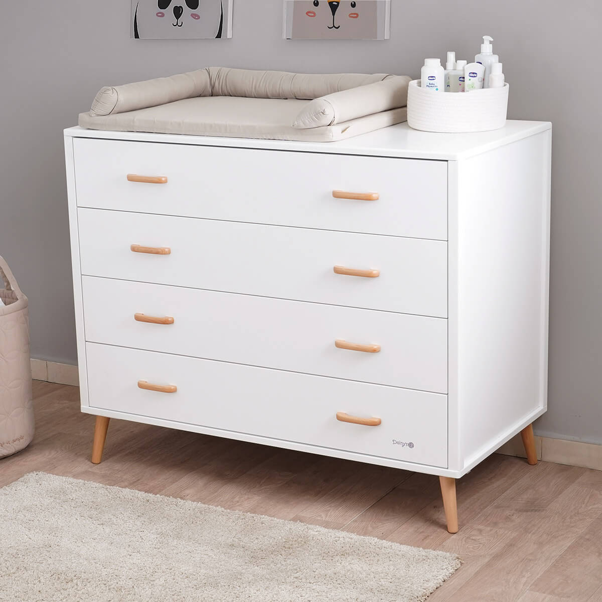 שידת אחסנה אליסון לבן/עץ - Alison™ Dresser White/Wood מבית Dainy's
