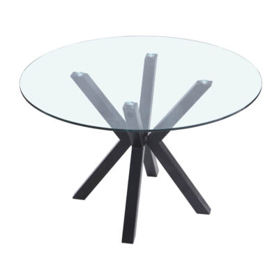 פינת אוכל עגולה 120 ס"מ עם 4 כסאות מרופדים HOME DECOR דגם בולוניה-כרמל