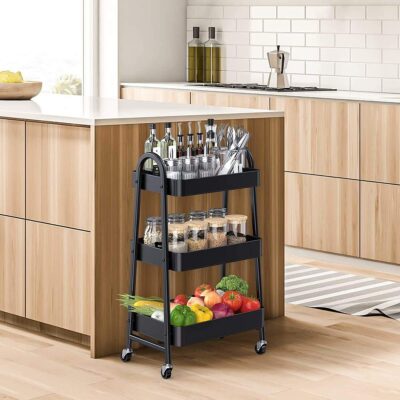 עגלת שירות ניידת אובלי 3 תאים דגם 1155n33 מבית Garden Top