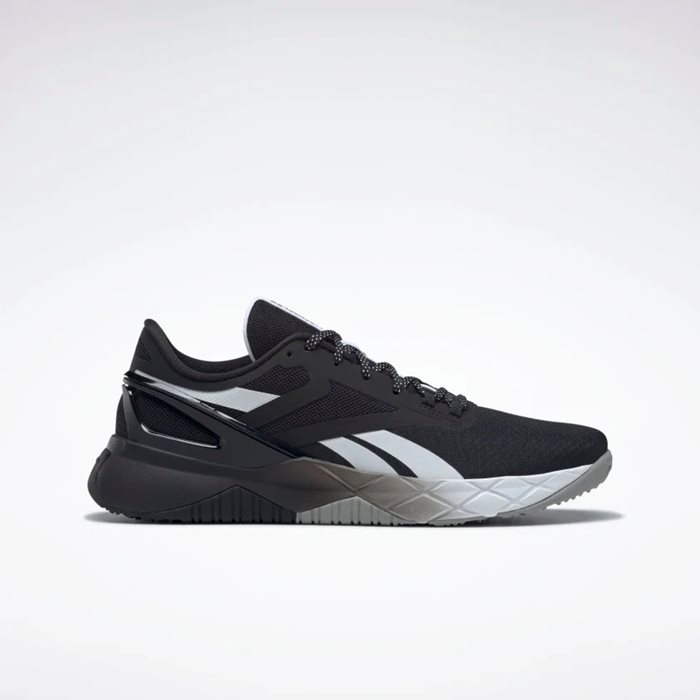נעלי ריצה לבוגרים בצבע שחור/לבן דגם Nanoflex TR מבית REEBOK