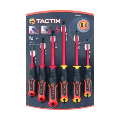 סט מברגים מעורב 1000V מבודד 6 חלקים דגם 205601 מבית TACTIX