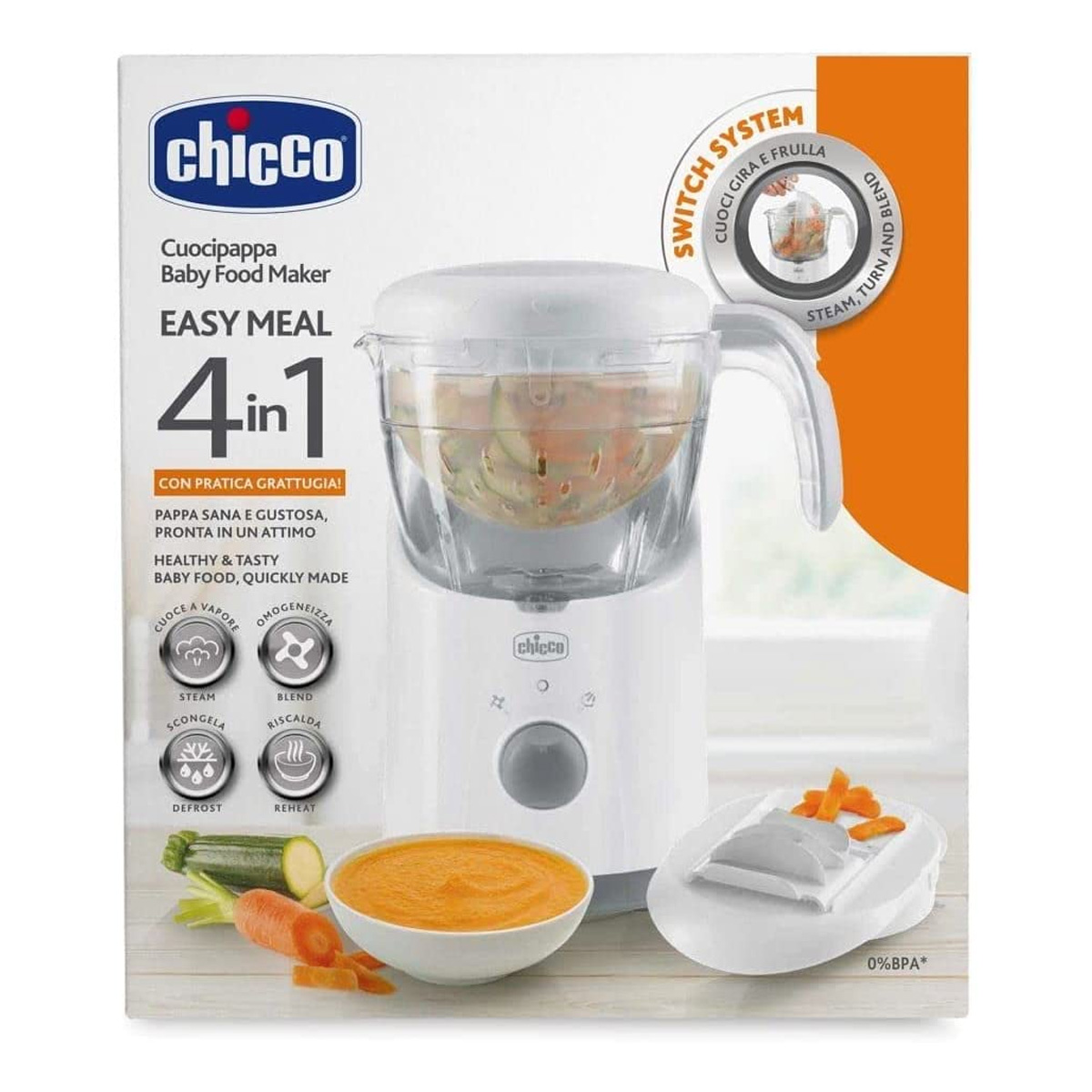בלנדר מאדה להכנת מזון לתינוק - Steam Cooker Easy Meal מבית Chicco