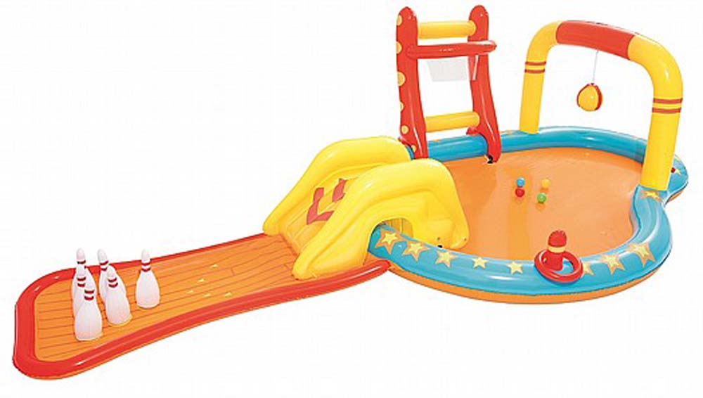 בריכת פעילות לילדים מגלשה ובאולינג דגם 53068 מבית BESTWAY