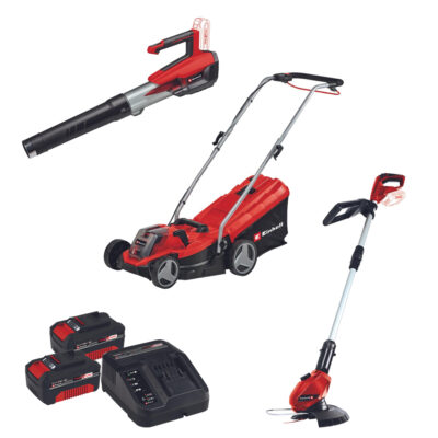סט 3 כלים - מפוח נושף טורבו, חרמש ומכסחת דשא 18V דגם 3J מבית EINHELL