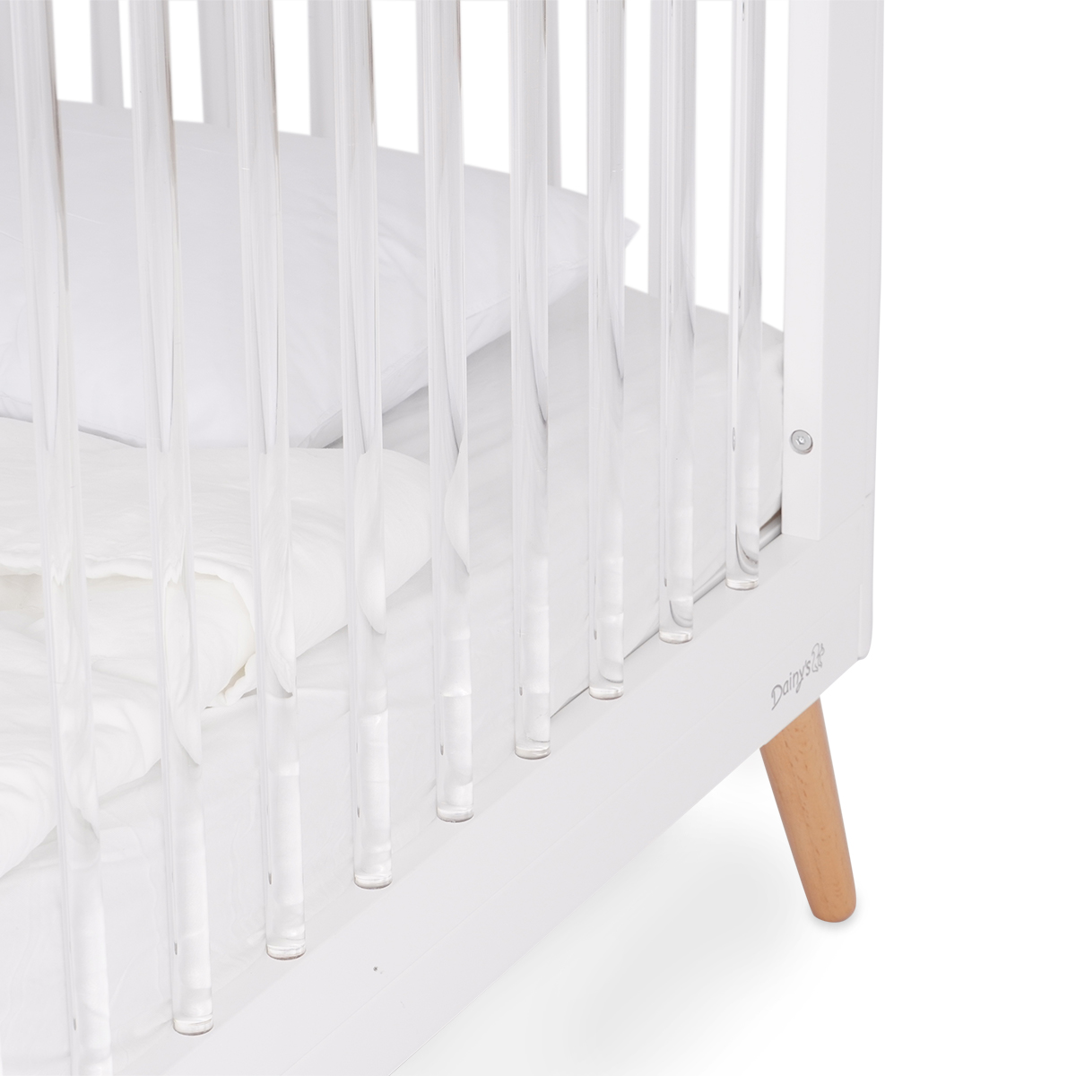 מיטת תינוק הילס - Hills™ White/Acrylic מבית Dainy's
