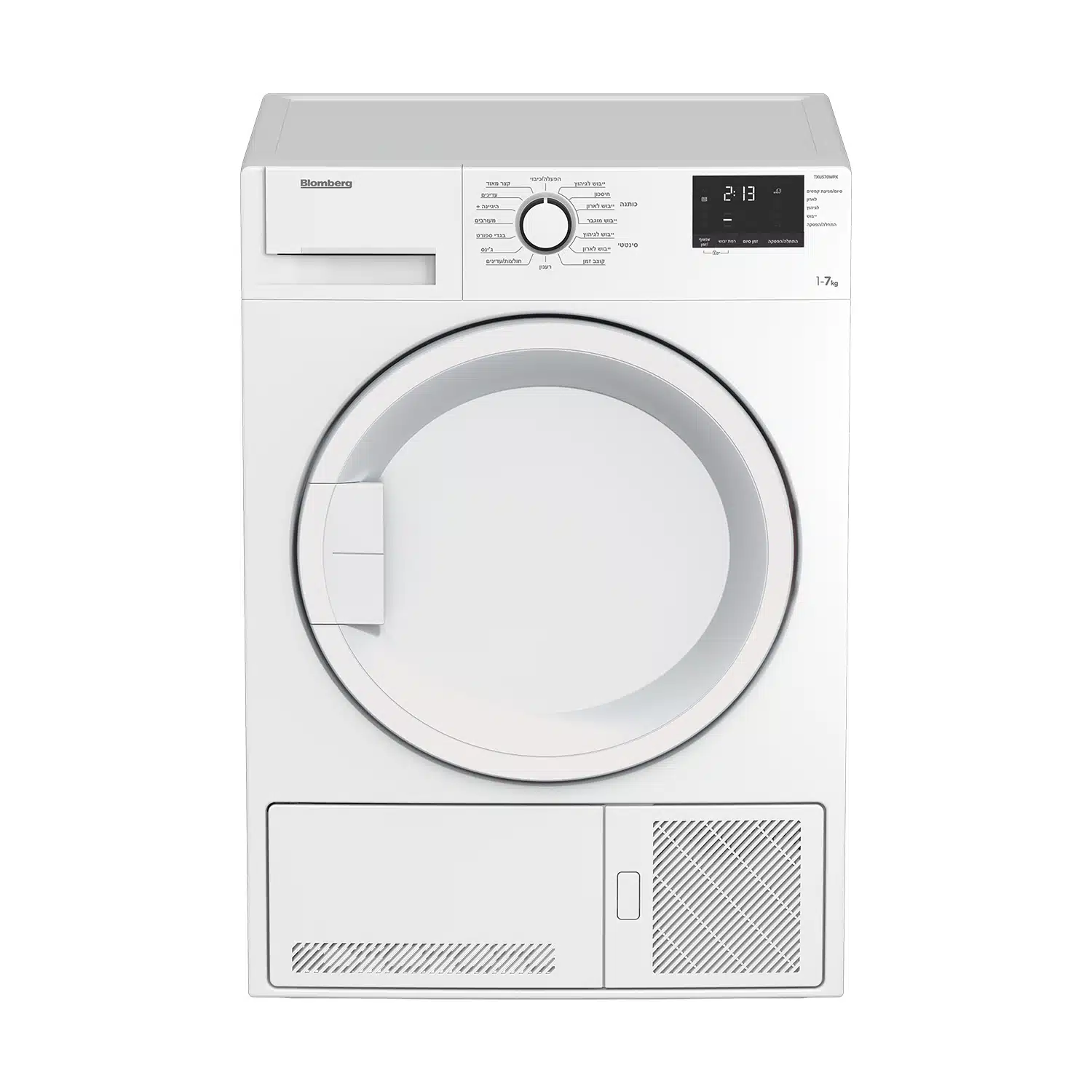 מייבש כביסה 7 ק"ג פתח חזית דגם TXU570WPX מבית Blomberg