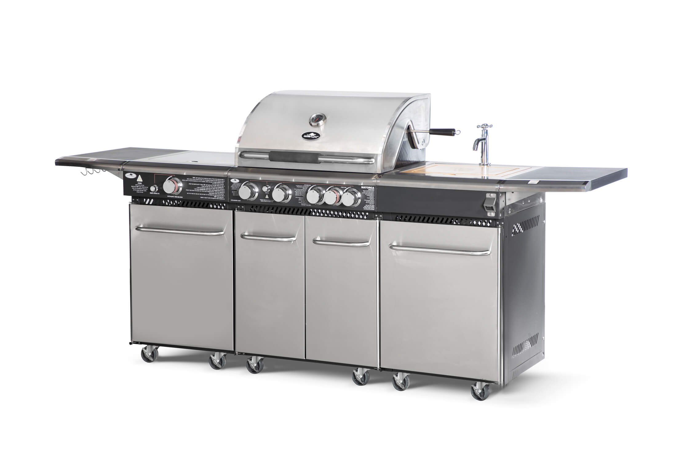 מטבח חוץ משולב גריל גז 4 מבערים דגם KITCHEN מבית Australia Chef