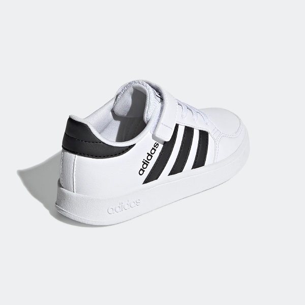 נעלי אופנה לילדים בצבע לבן/שחור דגם BREAKNET SHOES מבית ADIDAS
