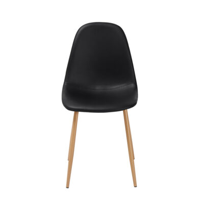 סט 4 כסאות אוכל מרופדים דמוי עור דגם כרמל מבית HOME DECOR