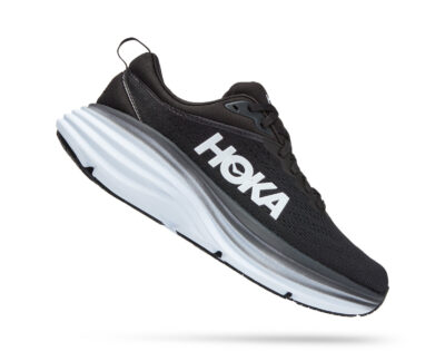 נעלי ספורט לנשים צבע שחור/לבן דגם Bondi Wide 8 מבית HOKA