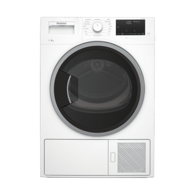 מייבש כביסה פתח חזית 8 ק"ג Heat-Pump דגם TGE583WTX מבית Blomberg