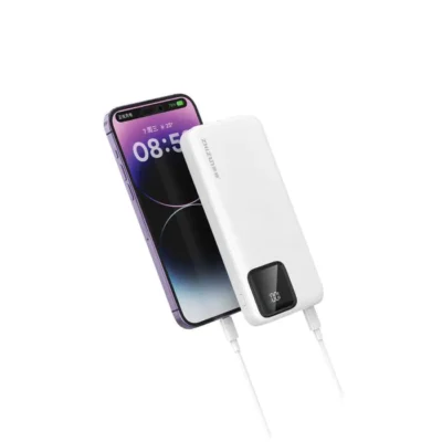 מטען נייד 10000mAh 22.5W עם צג וכבל מובנה מבית semicom