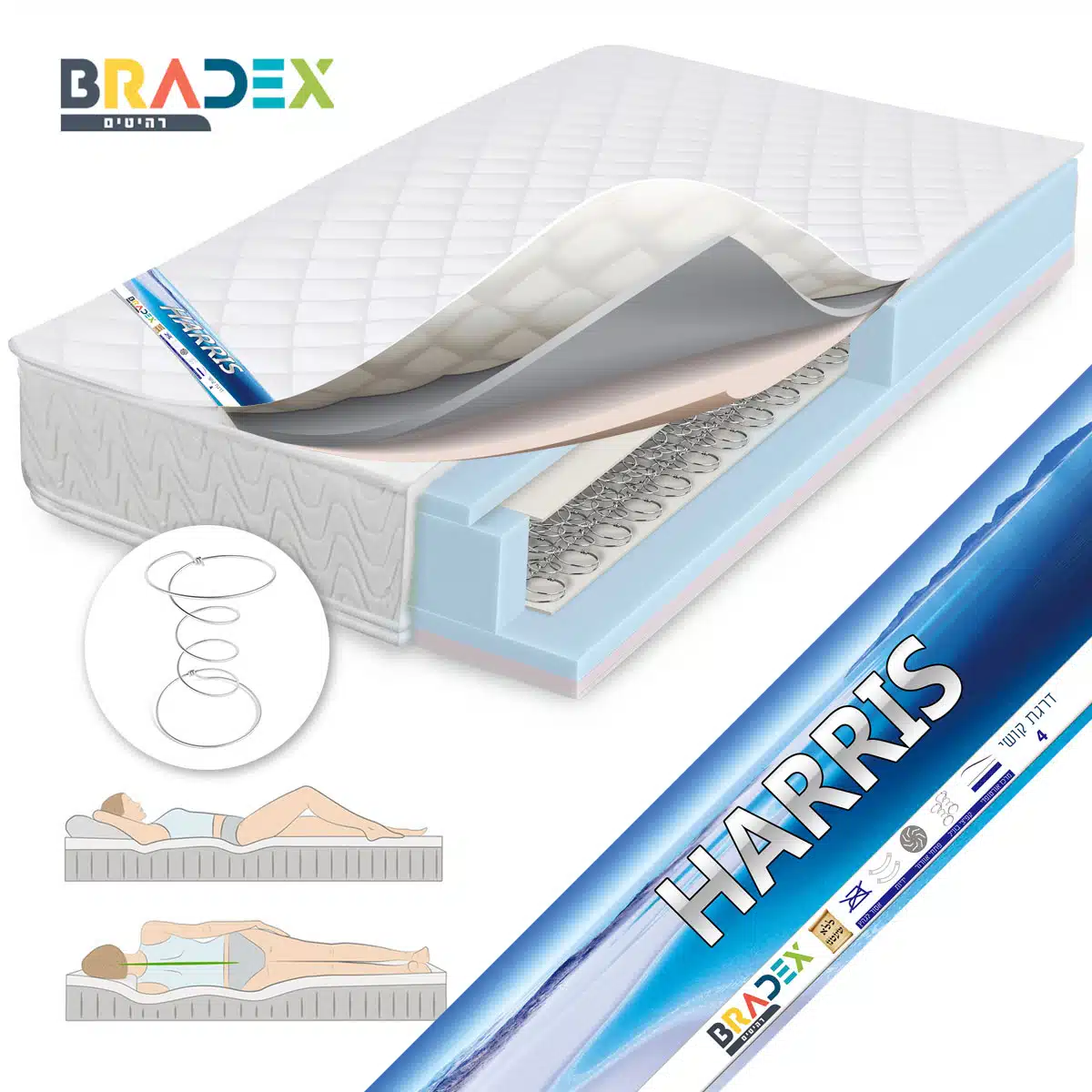 מיטה ברוחב וחצי דגם PROSPER מבית BRADEX