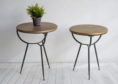 זוג שולחנות קפה ממתכת דגם ברונו מבית TUDO DESIGN