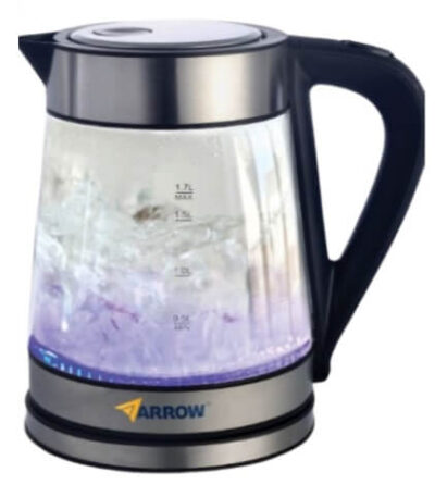 קומקום חשמלי זכוכית 1.7 ליטר דגם 600600-005 מבית Arrow