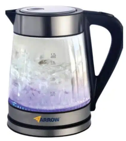 קומקום חשמלי זכוכית 1.7 ליטר דגם 600600-005 מבית Arrow