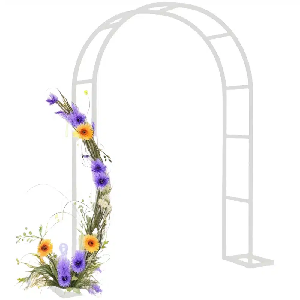 קשת ממתכת 140 ס"מ לתמיכת צמחים מטפסים ועיצוב הגינה דגם גפן מבית טיפות טבע