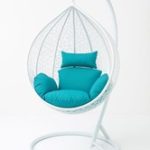 גוף לבן כריות-טורקיז