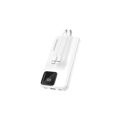 מטען נייד 10000mAh 22.5W עם צג וכבל מובנה מבית semicom