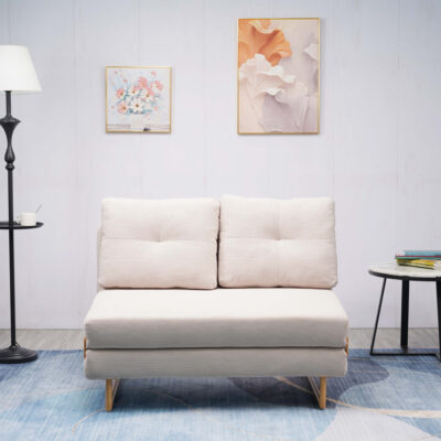 ספה 120 ס"מ נפתחת למיטה מרופדת בד קורדרוי HOME DECOR דגם לילך 120
