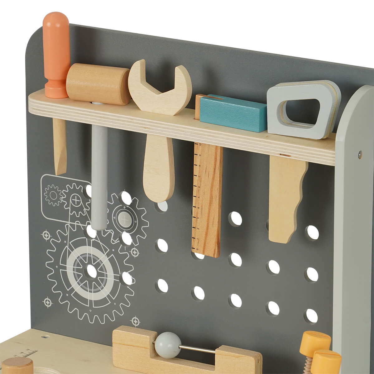 שולחן עבודה מעץ לילדים – Wooden Workbench מבית Dainy's