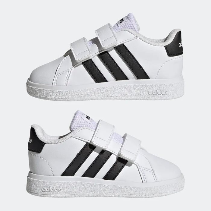 נעלי אופנה לילדים בצבע לבן/שחור דגם 2.0 GRAND COURT מבית ADIDAS