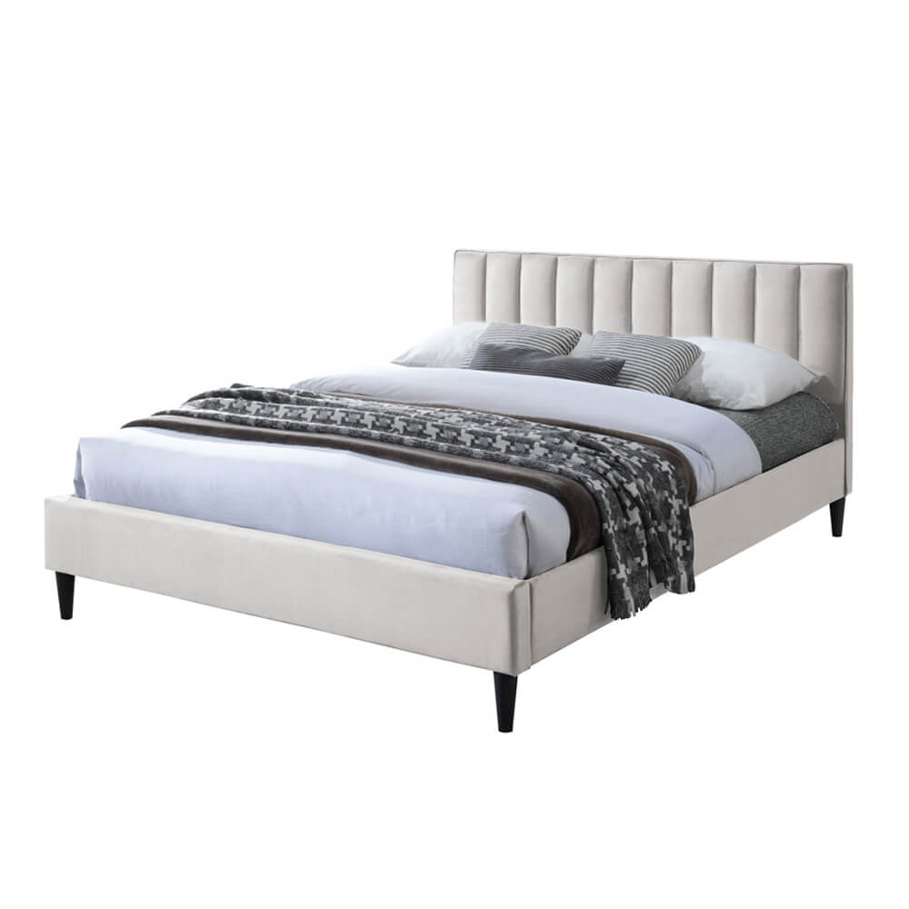מיטה זוגית עם ראש מיטה מעוצב דגם פולי מבית HOME DECOR