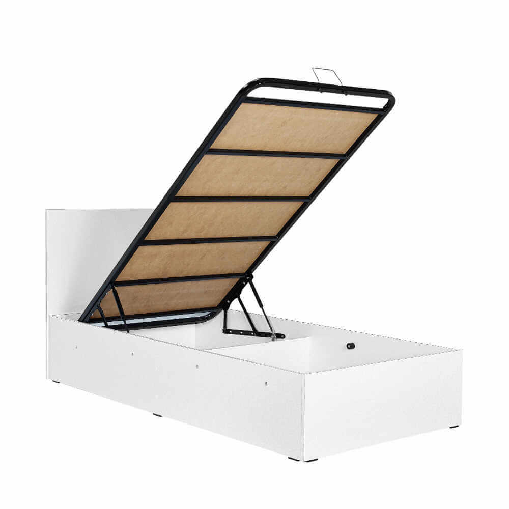 מיטת יחיד עם ארגז מצעים דגם Letto-KRB-090 מבית HOMAX