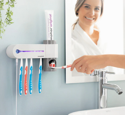 מתקן למברשות שיניים עם דיספנסר דגם V0103198 מבית InnovaGoods