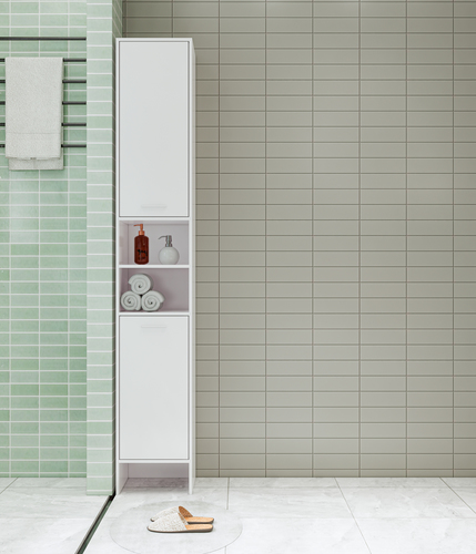 ארון אמבטיה/שירות גבוהה 2 דלתות 8 מדפים דגם BA1905 מבית Ramos