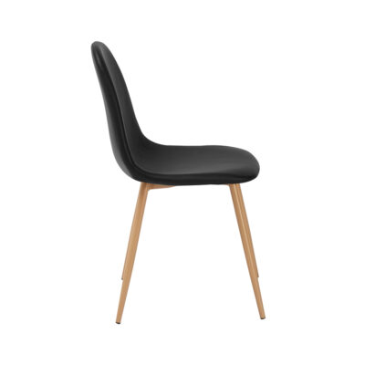 סט 4 כסאות אוכל מרופדים דמוי עור דגם כרמל מבית HOME DECOR