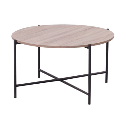 שולחן סלון עגול עם רגלי ברזל דגם סיון מבית HOME DECOR