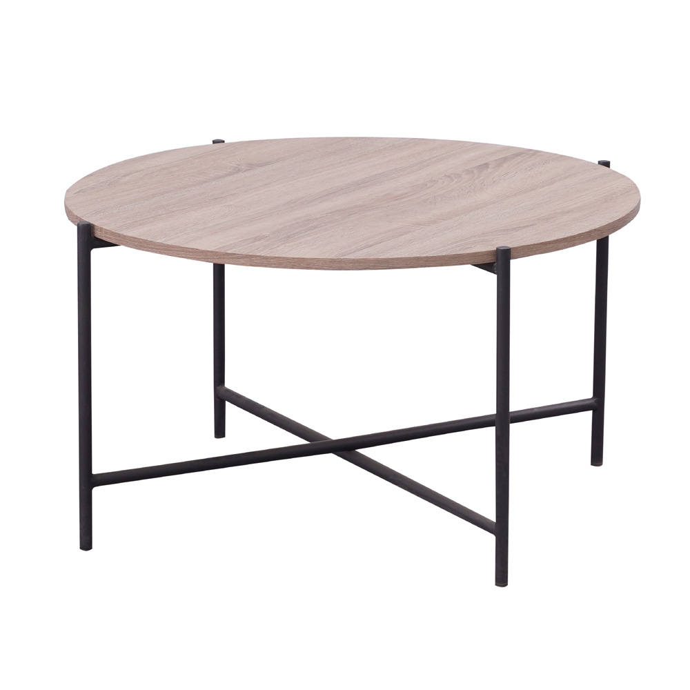שולחן סלון עגול עם רגלי ברזל דגם סיון מבית HOME DECOR