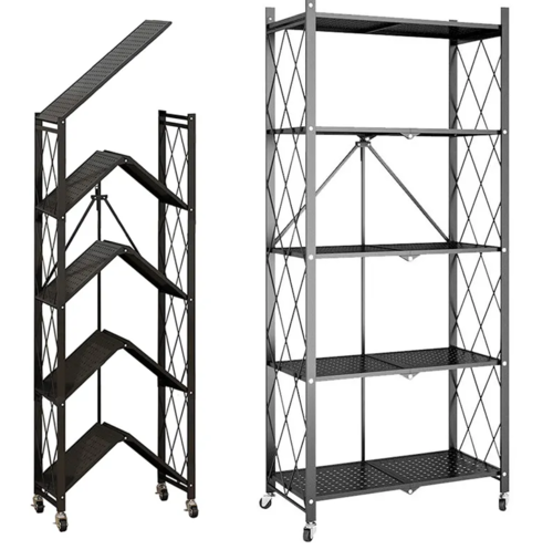 כוננית מתקפלת על גלגלים 5 מדפים דגם OTC5I מבית Garden Top