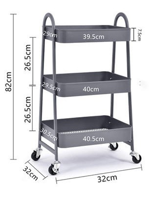 עגלת שירות ניידת אובלי 3 תאים דגם 1155n33 מבית Garden Top