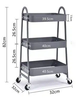 עגלת שירות ניידת אובלי 3 תאים דגם 1155n33 מבית Garden Top