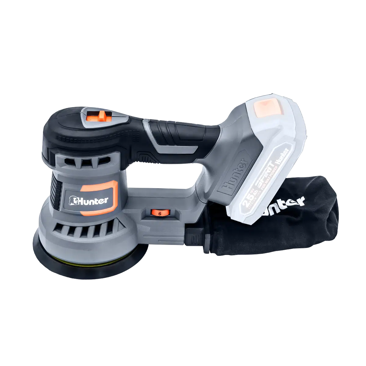 מלטשת אקצנטרית נטענת 125mm 18V גוף בלבד דגם 100502-002 מבית Hunter