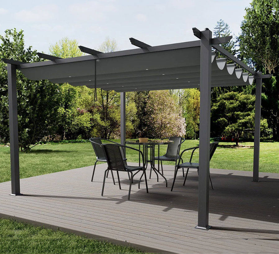 פרגולה מפוארת אלומיניום 3X4 דגם קיסר מבית Garden Top