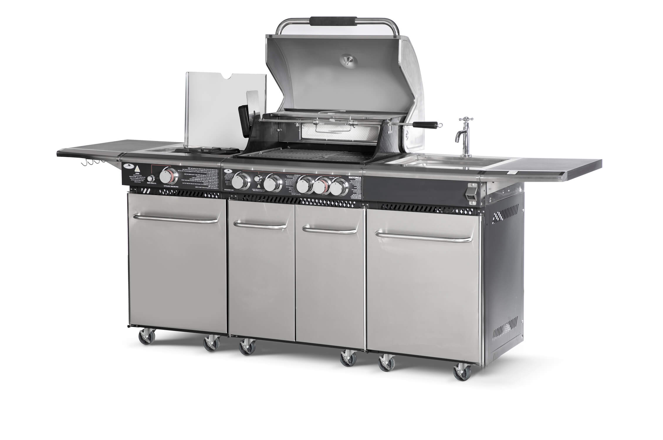 מטבח חוץ משולב גריל גז 4 מבערים דגם KITCHEN מבית Australia Chef