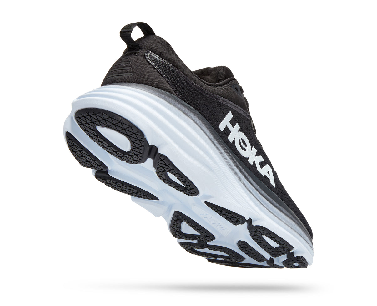 נעלי ספורט לנשים צבע שחור/לבן דגם Bondi Wide 8 מבית HOKA